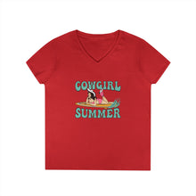 Load image into Gallery viewer, Cowgirl Summer V-Neck T-Shirt