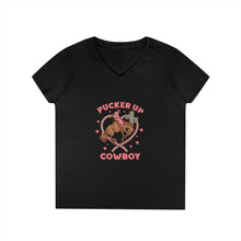 Load image into Gallery viewer, Pucker Up Cowboy V-Neck T-Shirt
