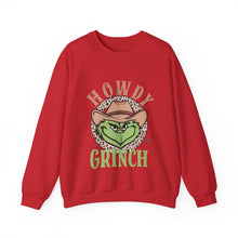 Load image into Gallery viewer, Howdy Grinch Crewneck Sweatshirt