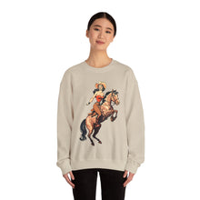 Load image into Gallery viewer, Pin Up Cowgirl Crewneck Sweatshirt