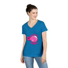 Load image into Gallery viewer, Arrow M Bubble Gum V-Neck T-Shirt