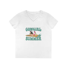 Load image into Gallery viewer, Cowgirl Summer V-Neck T-Shirt