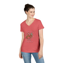Load image into Gallery viewer, Pucker Up Cowboy V-Neck T-Shirt