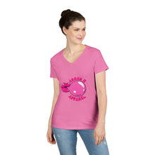 Load image into Gallery viewer, Arrow M Bubble Gum V-Neck T-Shirt