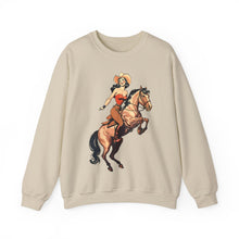 Load image into Gallery viewer, Pin Up Cowgirl Crewneck Sweatshirt