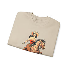 Load image into Gallery viewer, Pin Up Cowgirl Crewneck Sweatshirt