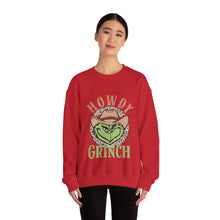 Load image into Gallery viewer, Howdy Grinch Crewneck Sweatshirt