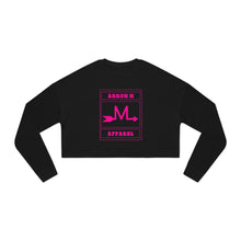 Load image into Gallery viewer, Arrow M Apparel goth logo Women's Cropped Sweatshirt