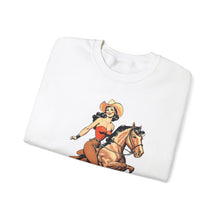 Load image into Gallery viewer, Pin Up Cowgirl Crewneck Sweatshirt
