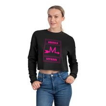 Load image into Gallery viewer, Arrow M Apparel goth logo Women's Cropped Sweatshirt