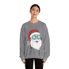 Load image into Gallery viewer, Turquoise Santa Crewneck Sweatshirt