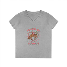 Load image into Gallery viewer, Pucker Up Cowboy V-Neck T-Shirt