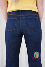 Load image into Gallery viewer, Haala Bella Trousers--Deep Ocean w/Gold Stitching
