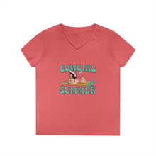 Load image into Gallery viewer, Cowgirl Summer V-Neck T-Shirt
