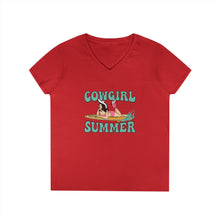 Load image into Gallery viewer, Cowgirl Summer V-Neck T-Shirt
