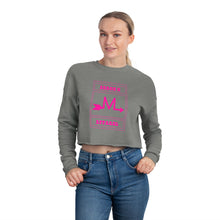 Load image into Gallery viewer, Arrow M Apparel goth logo Women&#39;s Cropped Sweatshirt
