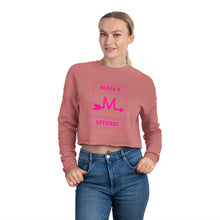 Load image into Gallery viewer, Arrow M Apparel goth logo Women&#39;s Cropped Sweatshirt
