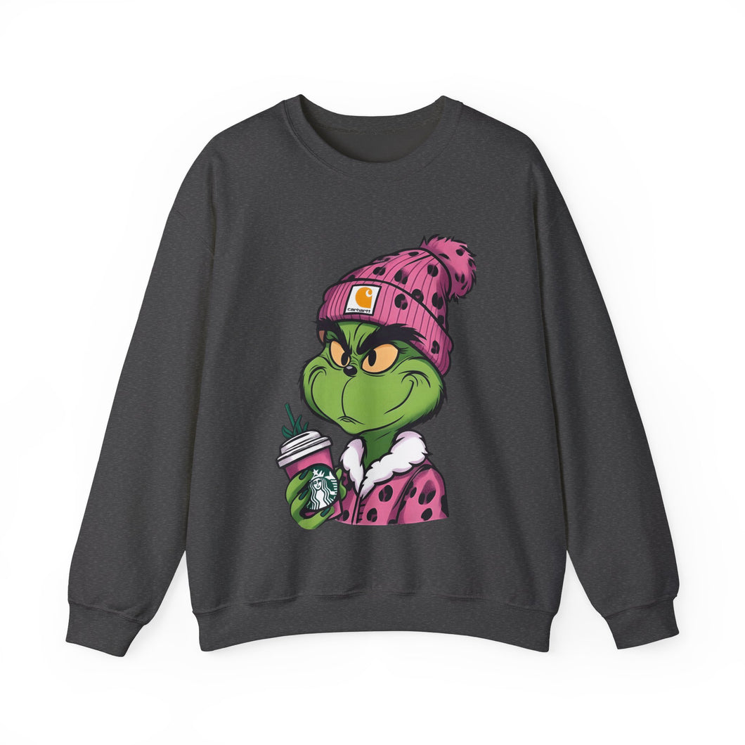 Coffee Grinch Crewneck Sweatshirt