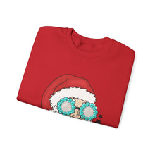 Load image into Gallery viewer, Turquoise Santa Crewneck Sweatshirt
