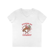 Load image into Gallery viewer, Pucker Up Cowboy V-Neck T-Shirt
