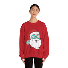 Load image into Gallery viewer, Turquoise Santa Crewneck Sweatshirt
