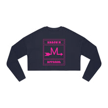 Load image into Gallery viewer, Arrow M Apparel goth logo Women&#39;s Cropped Sweatshirt
