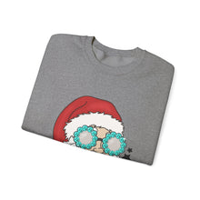 Load image into Gallery viewer, Turquoise Santa Crewneck Sweatshirt
