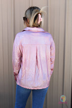 Load image into Gallery viewer, Shimmery Button Down--Blush
