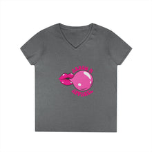 Load image into Gallery viewer, Arrow M Bubble Gum V-Neck T-Shirt
