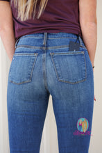 Load image into Gallery viewer, Haala Bella Trousers-- Indigo Stone With Gold Stitching.
