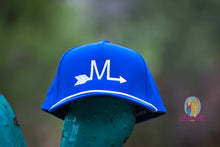 Load image into Gallery viewer, Arrow M Brand Cap--Royal Blue &amp; White
