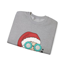 Load image into Gallery viewer, Turquoise Santa Crewneck Sweatshirt
