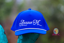 Load image into Gallery viewer, Arrow M Cap--Royal Blue &amp; White
