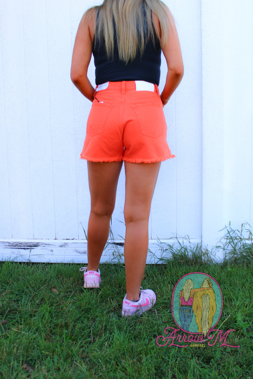 7FAMK Orange Shorts