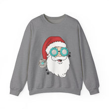 Load image into Gallery viewer, Turquoise Santa Crewneck Sweatshirt
