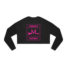 Load image into Gallery viewer, Arrow M Apparel goth logo Women&#39;s Cropped Sweatshirt
