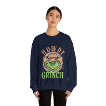 Load image into Gallery viewer, Howdy Grinch Crewneck Sweatshirt
