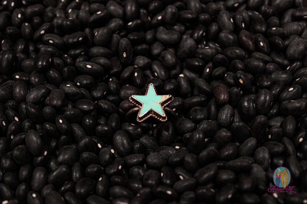 Turquoise Star Ring Size 5.5