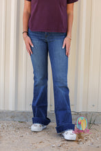 Load image into Gallery viewer, Haala Bella Trousers-- Indigo Stone With Gold Stitching.
