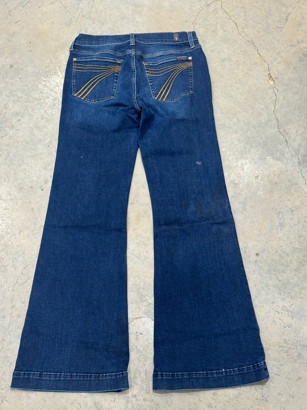 Size 28 Medium Wash Gold Pocket Tailorless Dojo