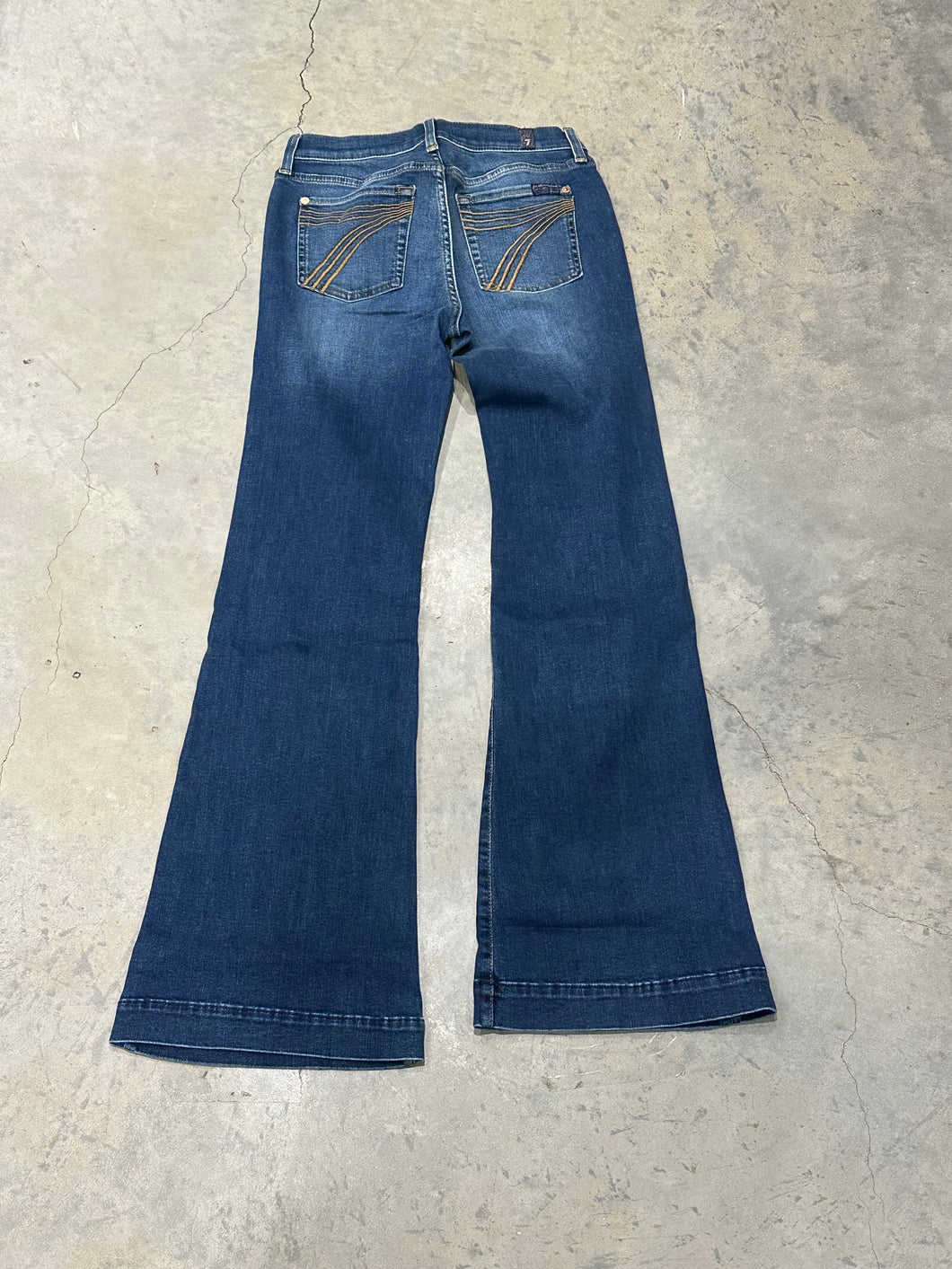 Size 25 Medium Wash Gold Pocket Tailorless Dojo