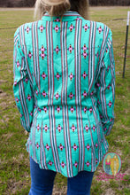 Load image into Gallery viewer, Wrangler Retro Aztec Colored Striped Button Down
